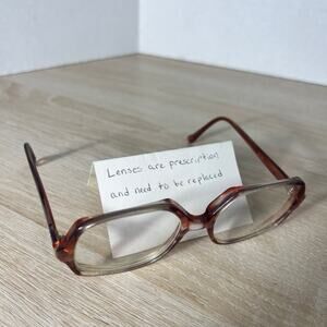 Vintage Bausch & Lomb B&L D72 Eyeglasses Translucent Red 51-17-135
